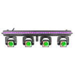 2x BeamZ ShowBar Go Vibe Moving Head Light Bar Package with Footswitch