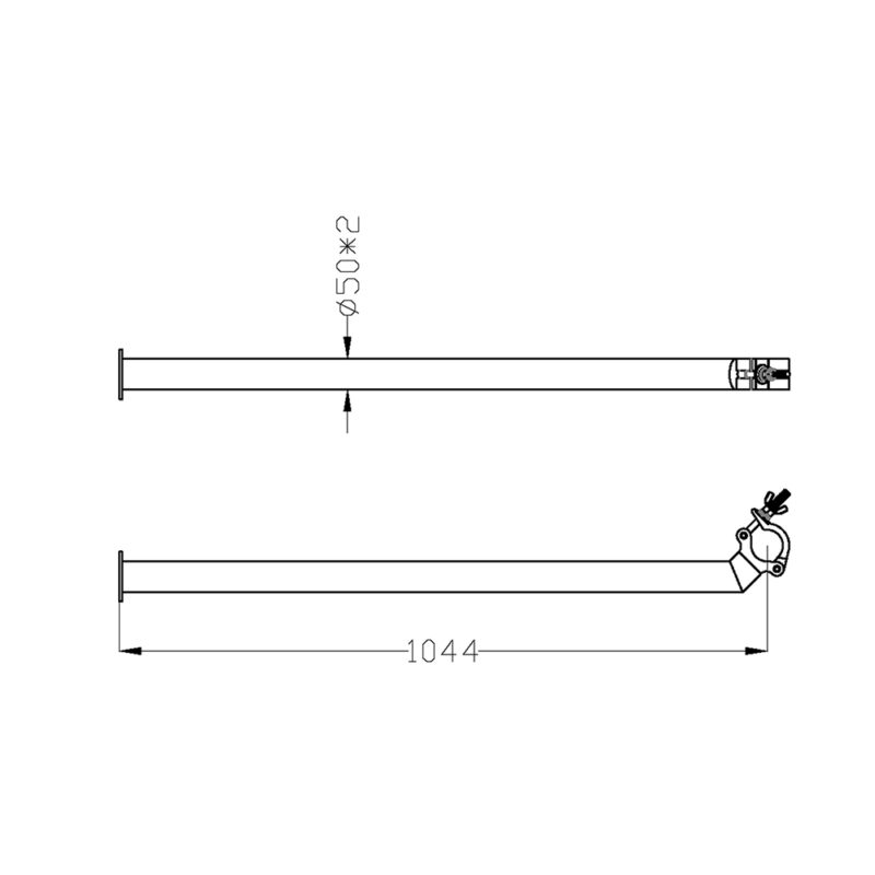 BeamZ Pro AC500 Angled Arm Coupler Tube