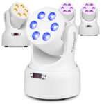 4 x BeamZ NOVA68-WH Compact Moving Head Wash Lights with 6x 8W LEDs