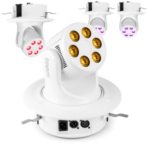 4 x BeamZ NOVA68-WH Compact Moving Head Wash Lights with 6x 8W LEDs