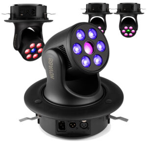 4 x BeamZ NOVA68G-BK Compact Moving Head Wash Lights with Gobos