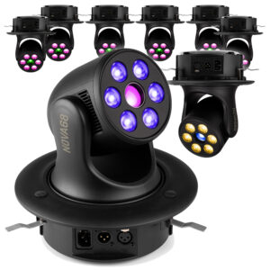 2 x BeamZ NOVA68G-WH Compact Moving Head Wash Lights with Gobos