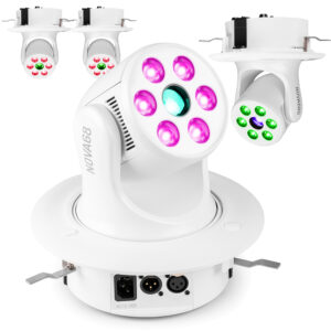 4 x BeamZ NOVA68G-WH Compact Moving Head Wash Lights with Gobos