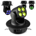 4 x BeamZ NOVA420-BK Moving Head Wash Lights with Installation Rings