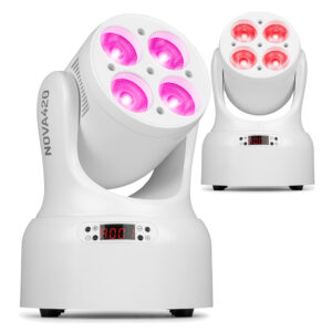 8 x BeamZ NOVA420-BK Moving Head Wash Lights with Installation Rings