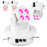 4 x BeamZ NOVA420-WH Moving Head Wash Lights with Installation Rings