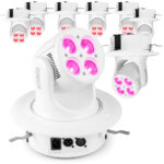 8 x BeamZ NOVA420-WH Moving Head Wash Lights with Installation Rings