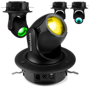 4 x BeamZ NOVA80B-BK Compact Moving Head Wash Lights with 4x 20W LEDs
