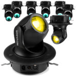 8 x BeamZ NOVA80B-BK Moving Head Wash Lights with Installation Rings