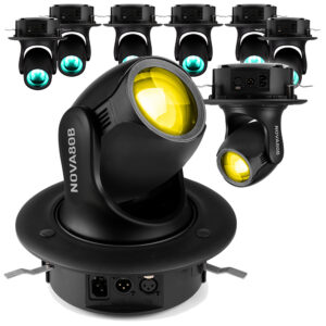 2 x BeamZ NOVA80B-WH Compact Moving Head Wash Lights with 4x 20W LEDs