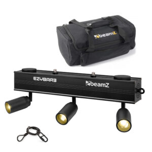 2 x BeamZ PSZ18W LED Pin Spots with Zooms – 18W