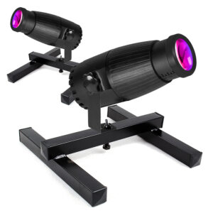 Fuzzix MBR60 Mirror Ball Panel Beam Reflector with PSZ18W LED Pin Spot