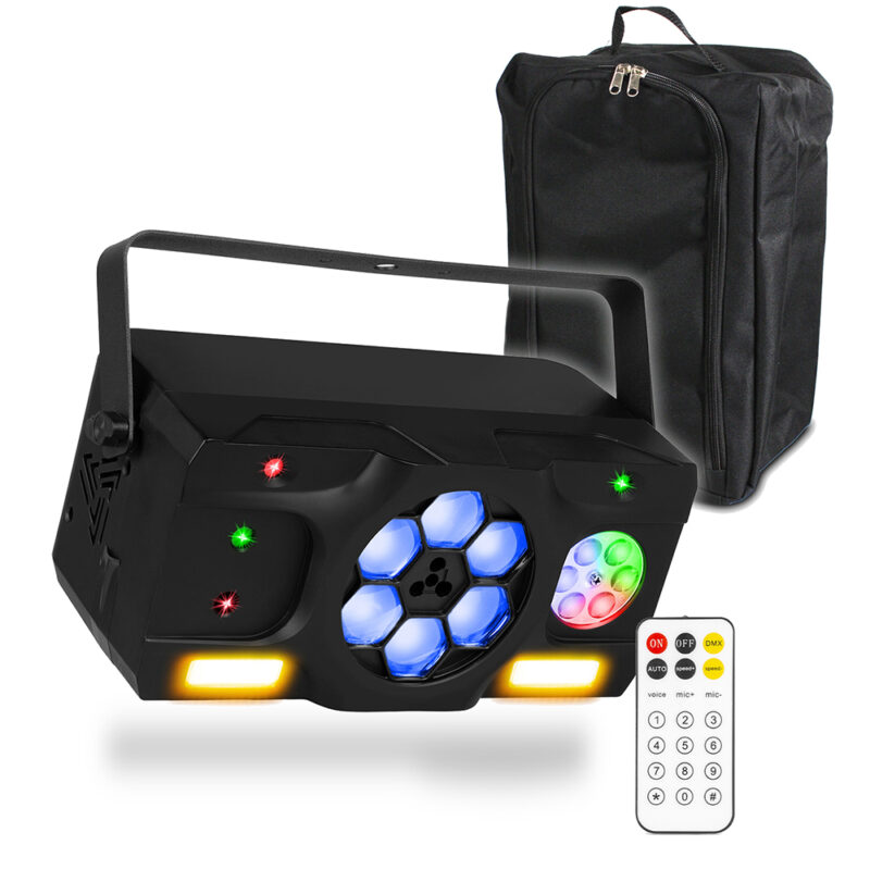 Fuzzix Stellar2 5-in-1 Multi DJ Disco Light Effect with Transport Bag