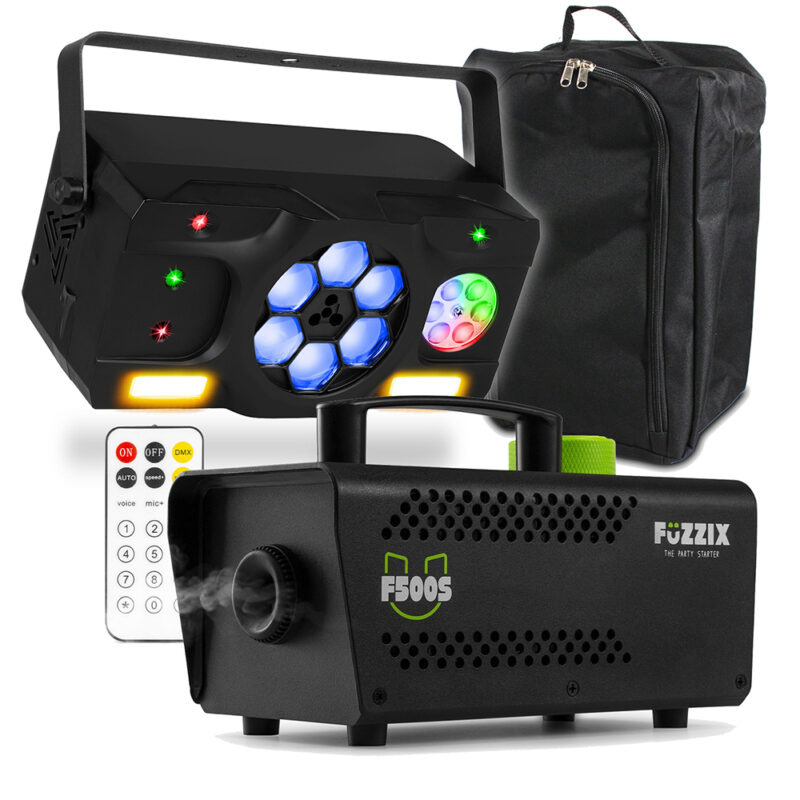 Fuzzix Party Light Package with Stellar2 Light & F500S Smoke Machine