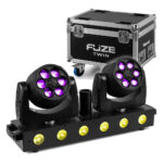 BeamZ Fuze Twin LED Moving Head Wash Light Bar System with Flightcase