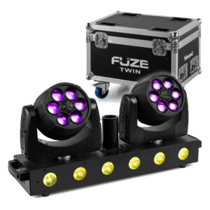 8 x BeamZ NOVA80B-WH Moving Head Wash Lights with Installation Rings