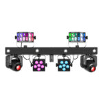 2x BeamZ ShowBar Go Glow Moving Head Light Bar Package with Footswitch
