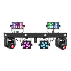 2x BeamZ ShowBar Go Glow Moving Head Light Bar Package with Footswitch