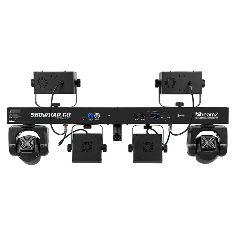 2x BeamZ ShowBar Go Glow Moving Head Light Bar Package with Footswitch