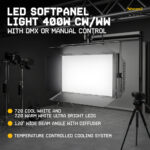 BeamZ SFP400T LED Panel Softbox Photography & Video Light – 400W CW/WW