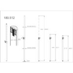 Vonyx MPS-T18M 2-Segment 35mm Distance Tube with M10 Thread – 1.8m