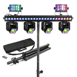 2x BeamZ ShowBar Go Ultra Moving Head Light Bar with Wireless Transceiver