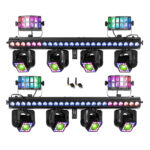 2x BeamZ ShowBar Go Ultra Moving Head Light Bar with Wireless Transceiver