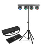 BeamZ ShowBar Go Shine Moving Head Light Bar Package with Footswitch