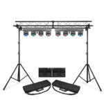 2x BeamZ ShowBar Go Shine Moving Head Package with 3m LightBridge
