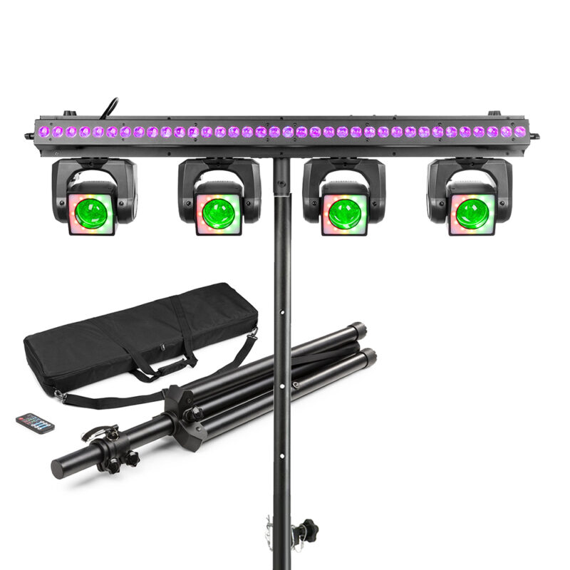 BeamZ ShowBar Go Vibe Moving Head Light Bar with Stand & Case