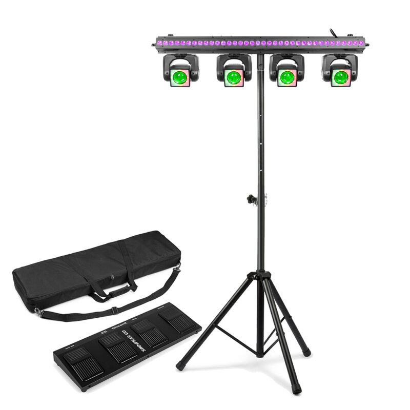 BeamZ ShowBar Go Vibe Moving Head Light Bar Package with Footswitch
