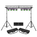 2x BeamZ ShowBar Go Vibe Moving Head Package with 3m LightBridge