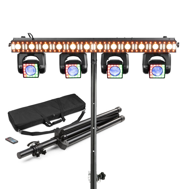 BeamZ ShowBar Go Edge Moving Head Light Bar with Stand & Case