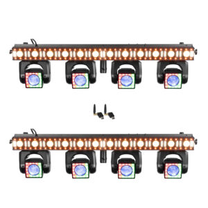 2x BeamZ ShowBar Go Edge Moving Head Light Bar with Wireless Transceiver