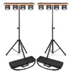 2x BeamZ ShowBar Go Edge Moving Head Light Bars with Stands & Cases