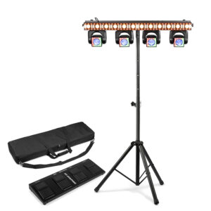 2x BeamZ ShowBar Go Edge Moving Head Light Bar Package with Footswitch