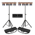 2x BeamZ ShowBar Go Edge Moving Head Light Bar Package with Footswitch