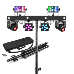 2x BeamZ ShowBar Go Edge Moving Head Package with 3m LightBridge