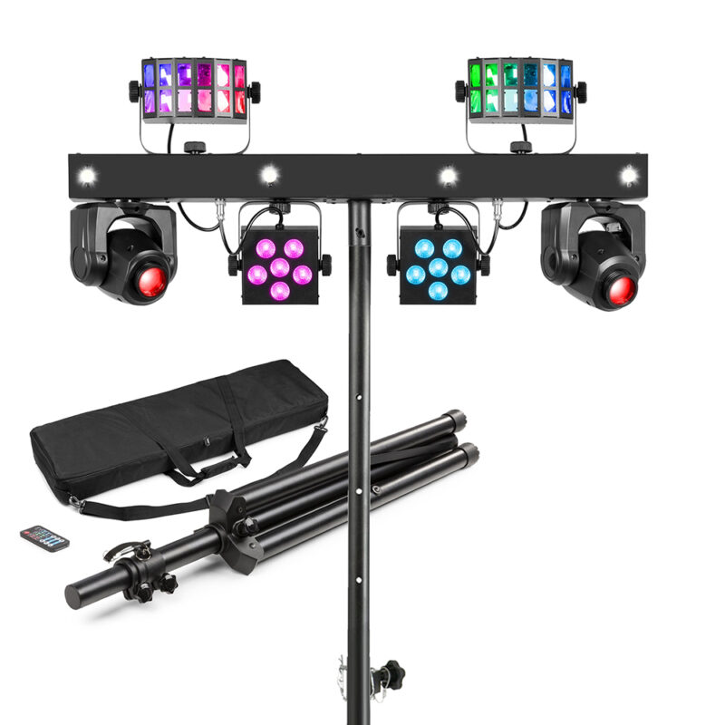 BeamZ ShowBar Go Glow Moving Head Light Bar with Stand & Case