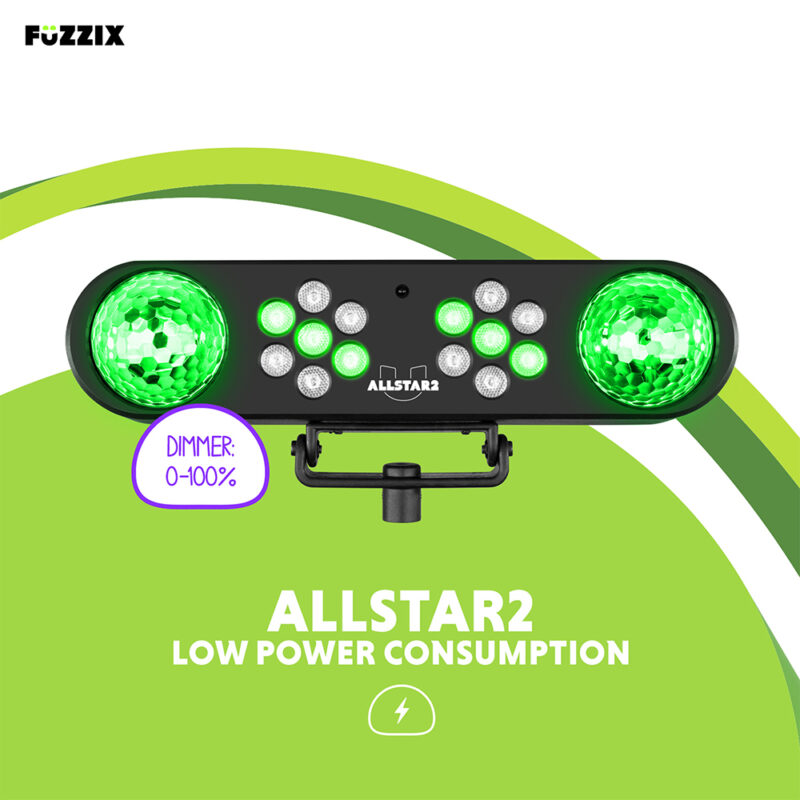 Fuzzix AllStar2 4-in-1 LED DJ Disco Party Light Bar System with Stand