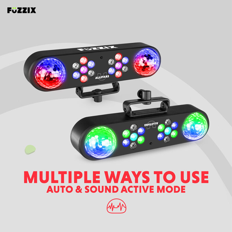 Fuzzix AllStar2 4-in-1 LED DJ Disco Party Light Bar System with Stand
