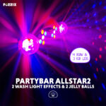 Fuzzix AllStar2 4-in-1 LED DJ Disco Party Light Bar System with Stand