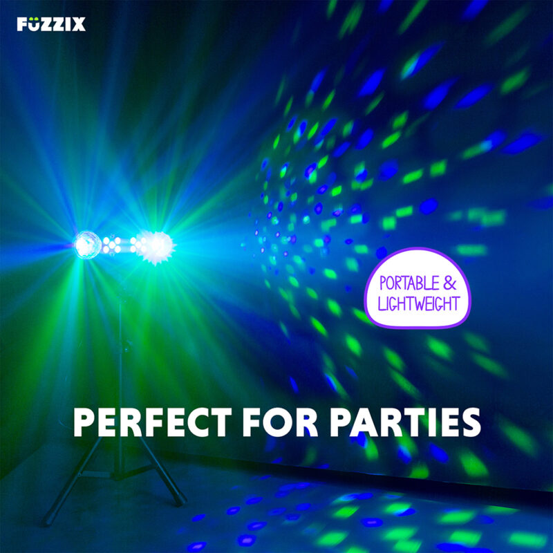 Fuzzix AllStar2 4-in-1 LED DJ Disco Party Light Bar System with Stand