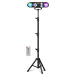 Fuzzix AllStar3 5-in-1 LED DJ Disco Party Light Bar System with Stand