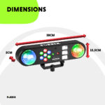 Fuzzix AllStar3 5-in-1 LED DJ Disco Party Light Bar System with Stand