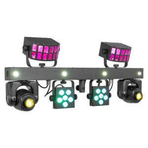 BeamZ ShowBar GO Glow DJ Light Bar with Moving Heads, Derby, Par & Strobe