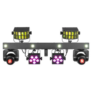 BeamZ ShowBar GO Glow DJ Light Bar with Moving Heads, Derby, Par & Strobe