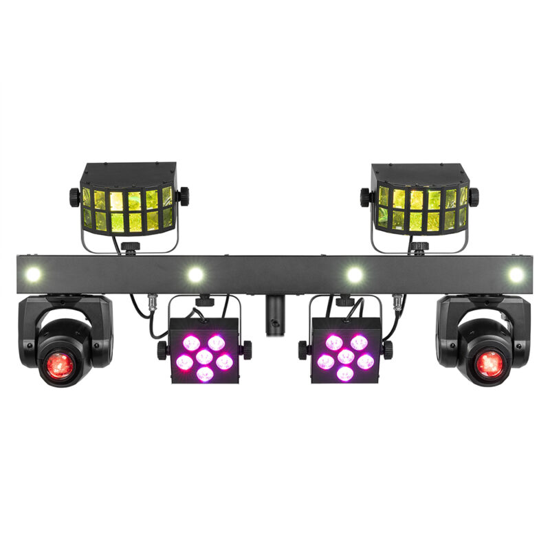 BeamZ ShowBar GO Glow DJ Light Bar with Moving Heads, Derby, Par & Strobe