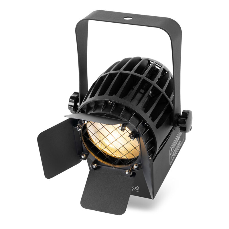 BeamZ COB140 COB LED Spot Light with Barndoor & DMX – WW/CW