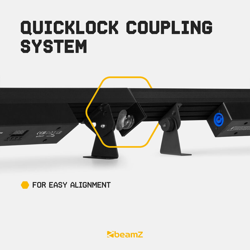 2x Beamz LCB246 Aluminium LED Light Bars – 24x6W – RGBAW-UV